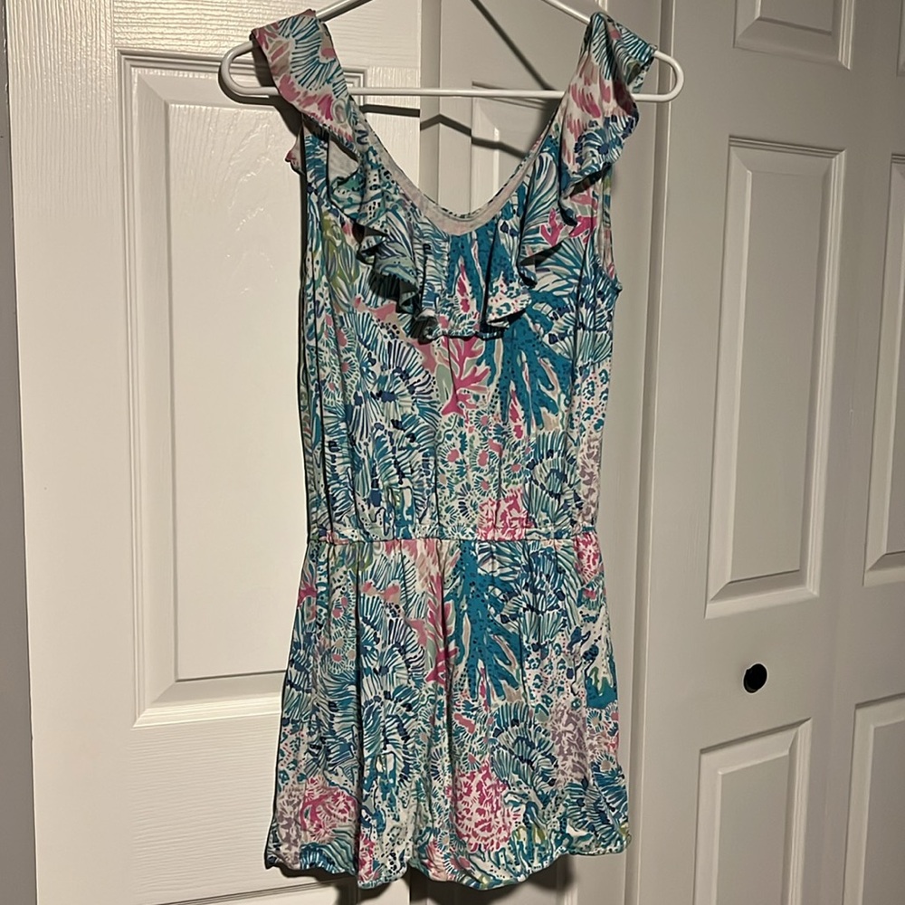 Lilly Pulitzer Romper with Ruffle Neckline - Picture 2 of 5